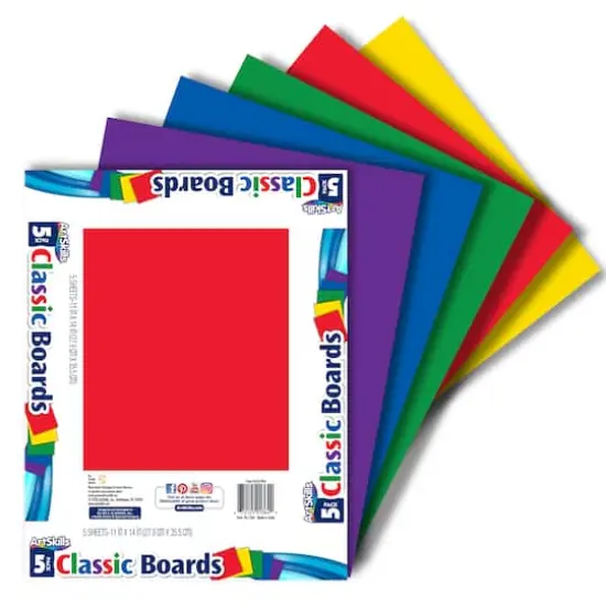 ArtSkills&reg; 11" x 14" 5 Color Poster Board Set {1}