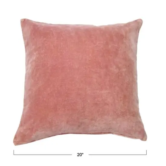 Hello Honey® 20" Square Velvet Knife Edge Pillow Cover Pink {5}