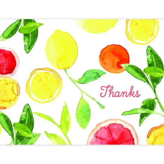 JAM Paper 'Go Green' Fresh Squeezed Thank You Card Set, 16ct. {1}