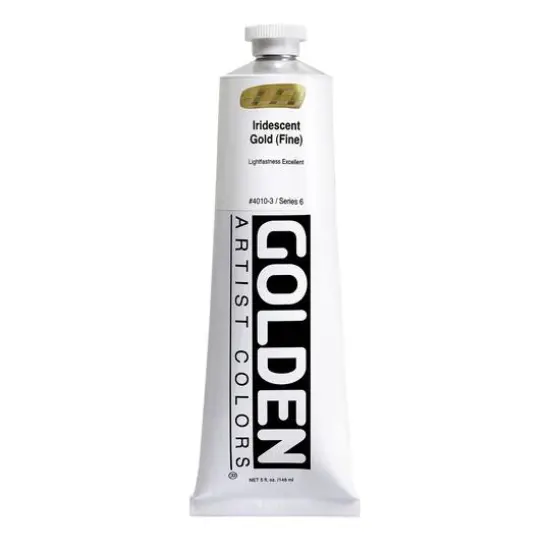 Golden&reg; Heavy Body Iridescent Acrylics, 5oz. Iridescent Gold (Fine) {1}