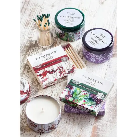 European Soaps Natale Round Jar Candle Falling Snow {4}