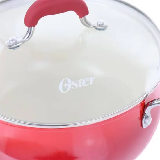 Oster Corbett 5.4qt. Nonstick Aluminum Dutch Oven Red {5}