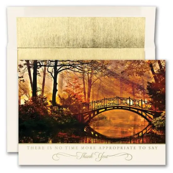 JAM Paper Blank Bridge Thanksgiving Thank You Cards & Envelopes Set, 25ct. {1}