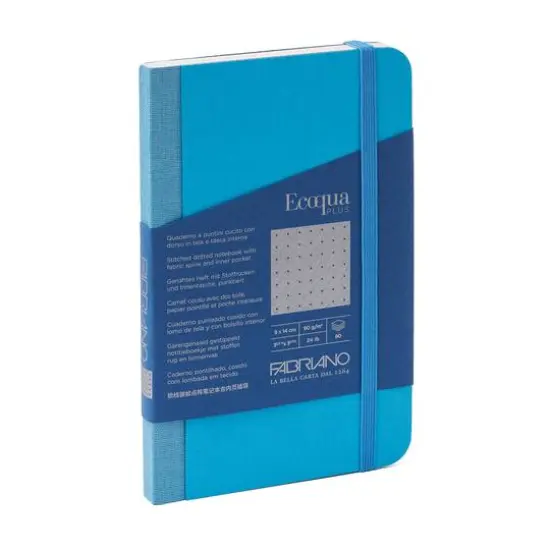 Fabriano&reg; Ecoqua Plus Dotted Fabric-Bound Notebook Turquoise {1}