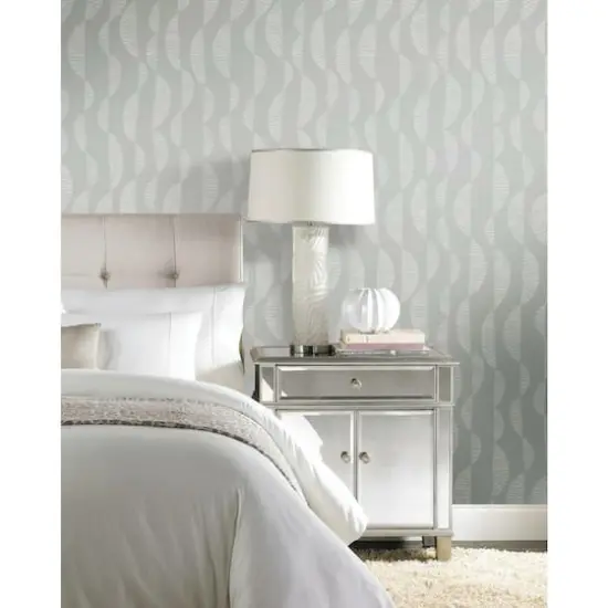 RoomMates Gray Seychelles Wave Peel & Stick Wallpaper {4}