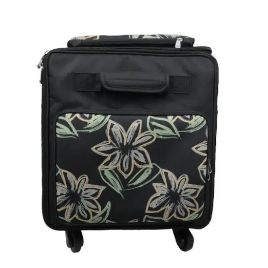 Everything Mary Floral Design Jumbo Rolling Craft Tote {8}