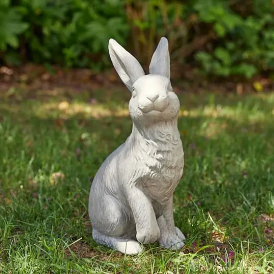 Glitzhome&reg; 18" MGO Sitting Rabbit Garden Statue {3}