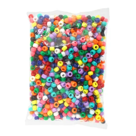 John Bead 9mm Assorted Opaque Plastic Pony Beads, 1,000ct. {5}