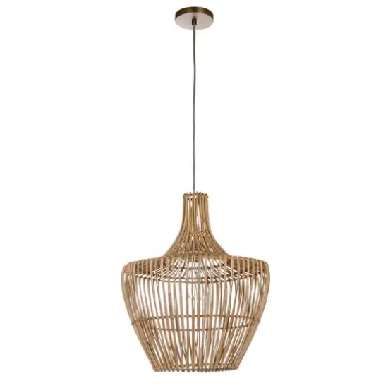 Hello Honey&reg; Round Wicker Pendant Light {10}