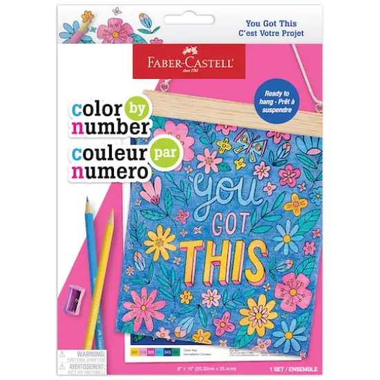 Faber-Castell&reg; You Got This Color by Number Wall Art Kit {1}