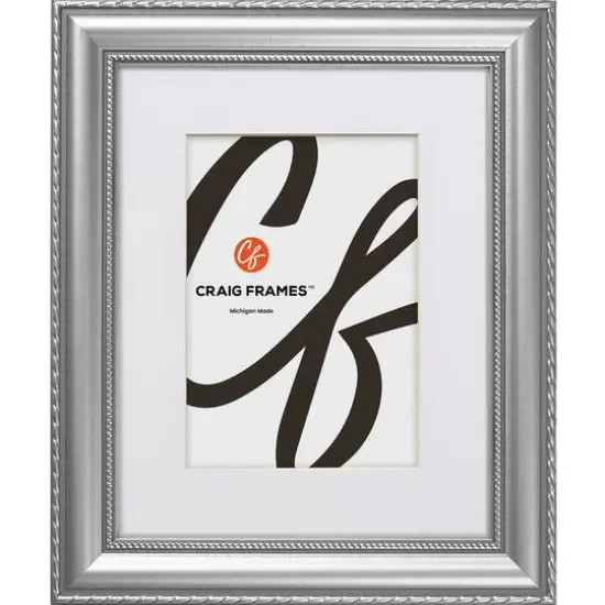 4 Pack Craig Frames Victoria Ornate Silver Picture Frame with Mat {3}