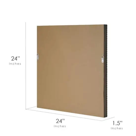 American Art Decor Carved Recollections Box Top Carved Mirror in Brown - 24" x 24" {8}