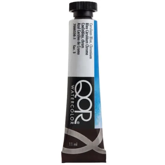 QoR&trade; Watercolor Tube, 11mL Cerulean Blue Chromium {1}