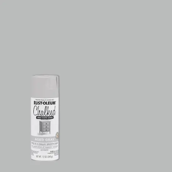 Rust-Oleum&reg; Chalked 12oz. Ultra Matte Spray Paint Aged Gray {3}