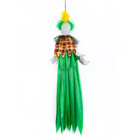 39" Halloween Sound Activated Hanging Animated Clown {5}