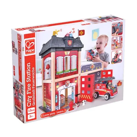 Hape Wood City Fire Station Playset {5}