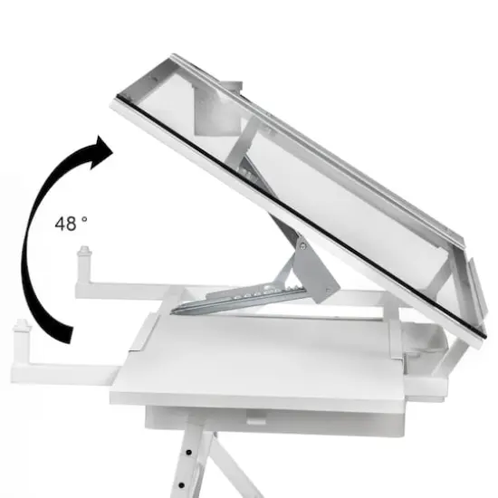 Metal & Glass Artist Table by Artist's Loft&reg; White {5}