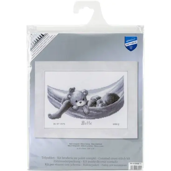 Vervaco Baby in Hammock Birth Record Counted Cross Stitch Kit {3}