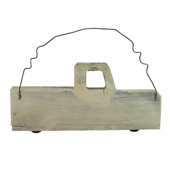 White Wooden Pick Up Truck Fall Harvest Hanging Wall D&eacute;cor {5}