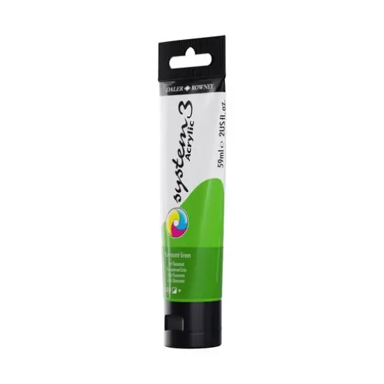 Daler-Rowney® Original System 3 Acrylic Paint, 59mL 349 Fluorescent Green {4}