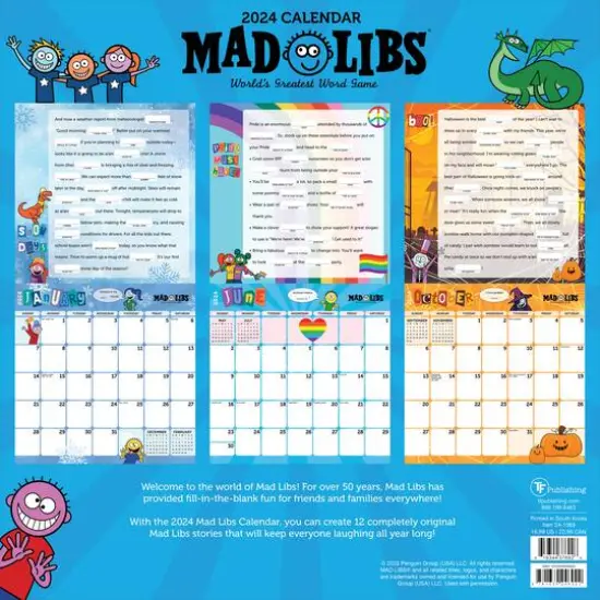 TF Publishing 2024 Mad Libs Wall Calendar {3}