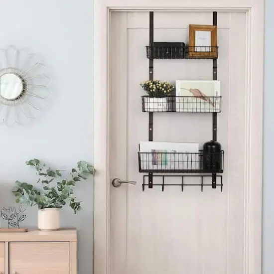 NEX&trade; Brown Over The Door Hanging Organizer Rack {7}