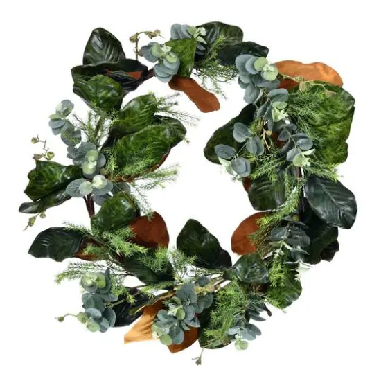 30" Green Magnolia Leaf Wreath {1}
