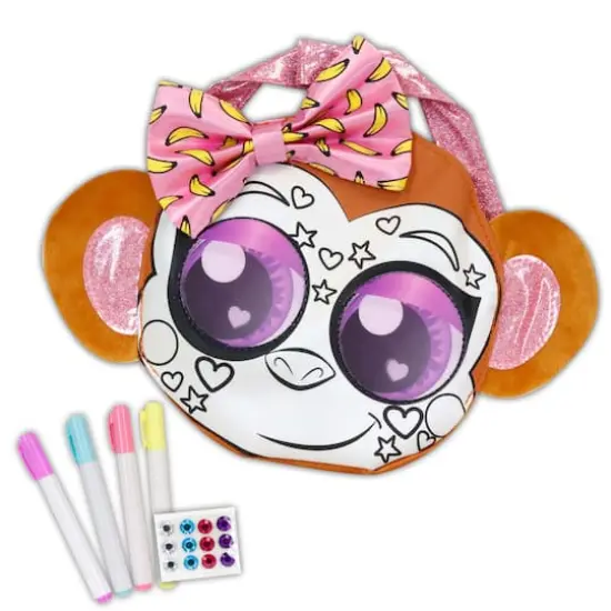 Glam Girl: Color N Style Monkey Messenger Bag Purse Decoration Set {3}
