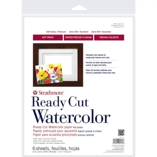 Strathmore&reg; 500 Series Hot-Press Ready Cut Watercolor Paper {1}