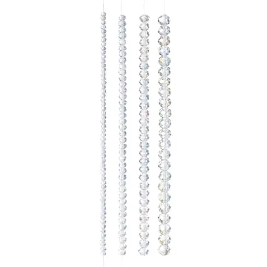 Clear Faceted Glass Rondel Beads by Bead Landing&trade; {4}