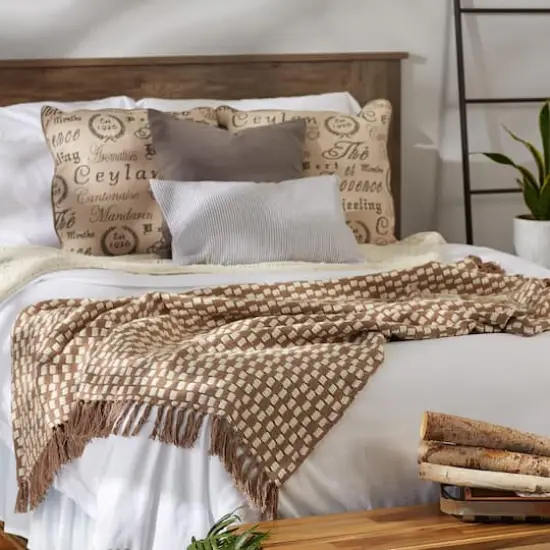 DII&reg; Stone Urban Check Throw {8}