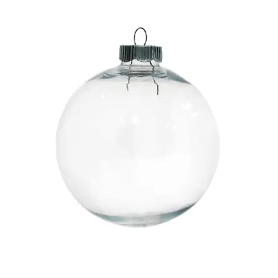 4 Pack 4" Clear DIY Plastic Ball Ornaments by Make Market&reg; {1}
