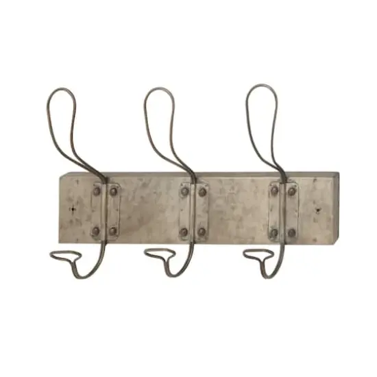Gray Metal Vintage Wall Hook, 11" x 18" x 4" {3}