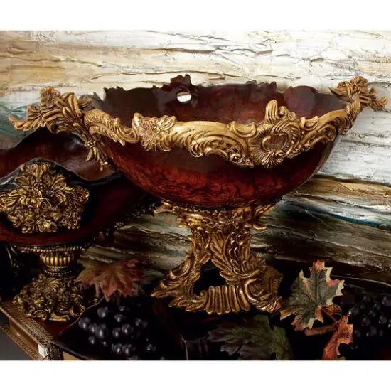 19" Gold Resin Traditional D&eacute;cor Bowl {12}