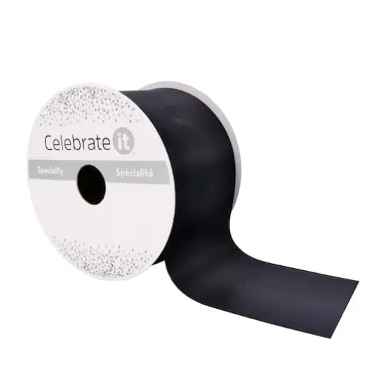 2.5" x 10yd. Satin Ribbon by Celebrate It&reg; Specialty Black {1}