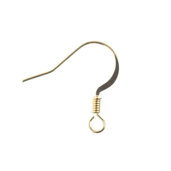 John Bead Must Have Findings 18mm Earwire with Coil, 60ct. Gold {4}