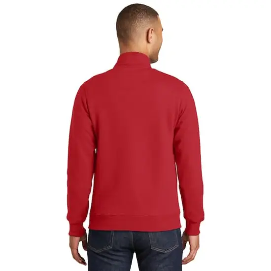 Port & Company® Fan Favorite™ Fleece 1/4 Zip Pullover Adult Sweatshirt Bright Red {6}