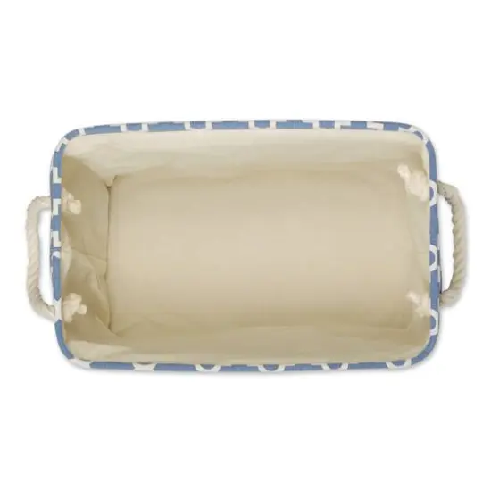 DII&reg; Small Rectangle Lattice Polyester Bin French Blue {4}
