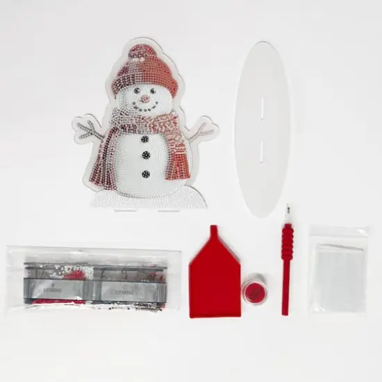 8" x 7.75" Snowman Diamond Art Table Topper Kit by Make Market® {3}