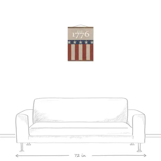 Est. 1776 Teak Hanging Canvas {4}