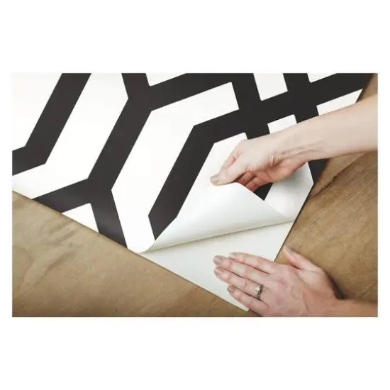 RoomMates Gazebo Lattice Peel & Stick Wallpaper Black {7}