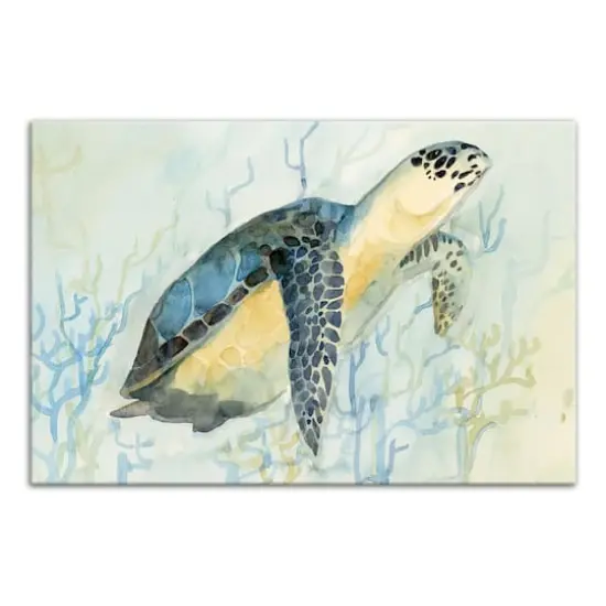 Sea Turtle 24" x 16" Canvas Wall Art {1}