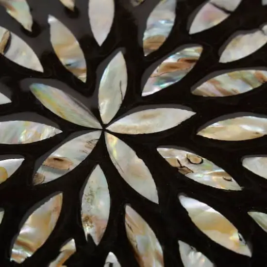 Black Mother of Pearl Geometric Box Set {5}