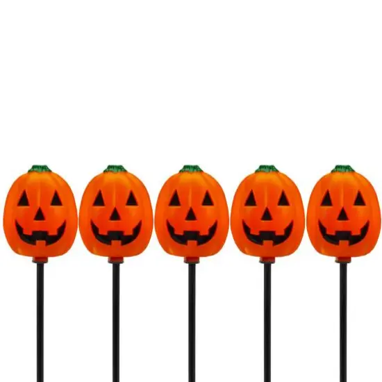 5ct. Jack-O-Lantern Shaped Halloween Pathway Markers {1}