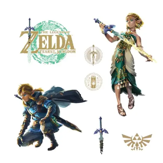RoomMates The Legend of Zelda&trade;: Tears of the Kingdom Zelda & Link Wall Decals {1}