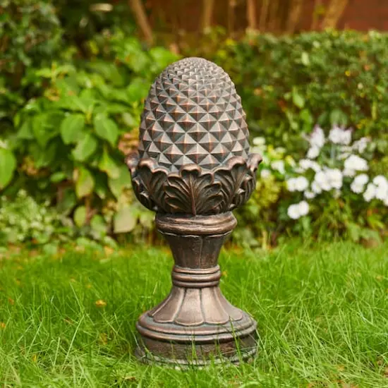 Glitzhome&reg; 22.5" Artichoke Garden Statue Bronze {4}