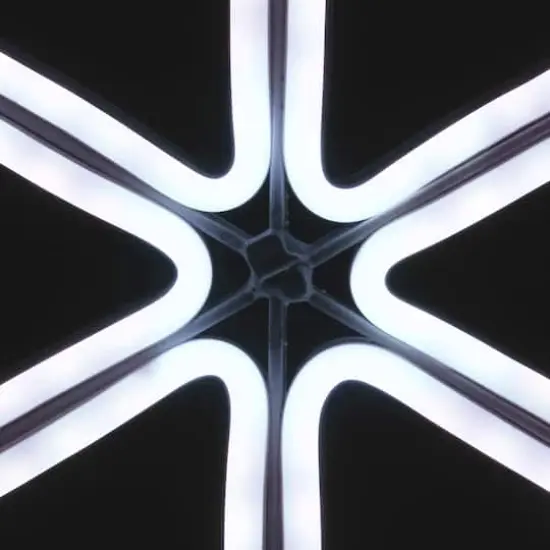 18" Neon Style Lighted Snowflake Wall Accent {8}