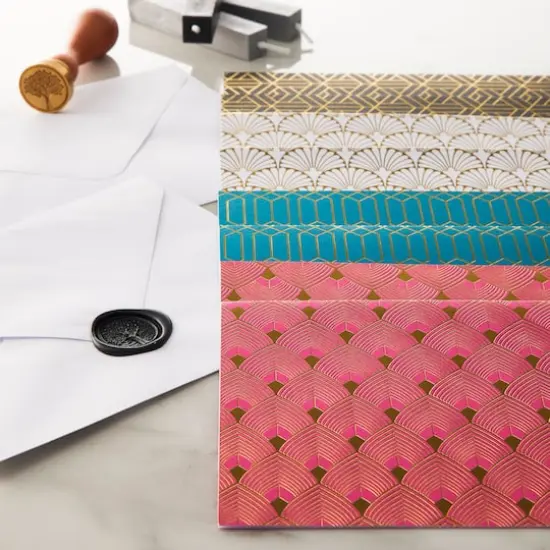 Art Deco Cards & Envelopes by Recollections&trade;, 4.25" x 5.5" {3}