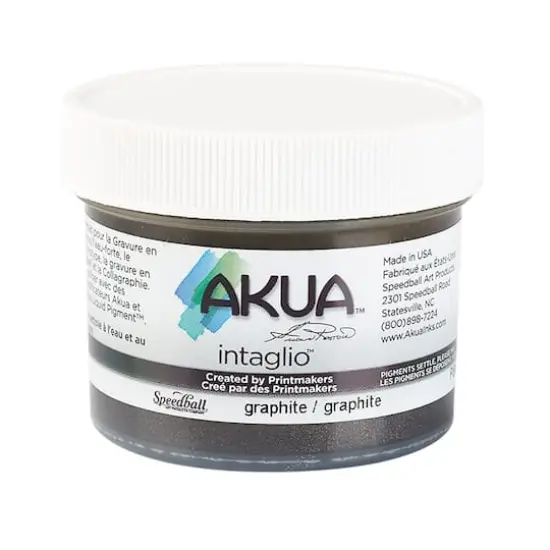 Speedball&reg; Akua&trade; Intaglio&trade; Ink, 2oz. Graphite Gray {1}