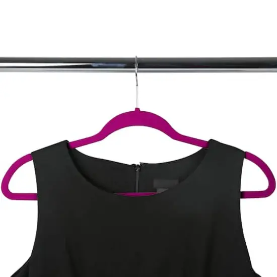 Simplify Super Slim Velvet Huggable Hangers, 10ct. Fuschia {6}
